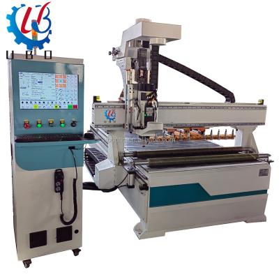 China Building Material Shops Auto Tool Change 3D CNC Carving Machine Servo Machinery Atc Router 1325 2030 Wood CNC Router Linear / Disc Drive for sale