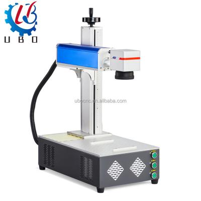 China 3D metal laser engraving machine metal color smart ubo cnc fiber laser marking machine for sale