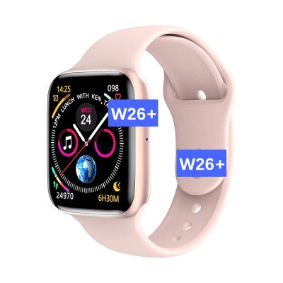 China Waterproof Wifi W26+ Smartwatch IWO BT Call 1.75inch ECG Series 6 5 Smart Watch Wristband 44mm W26+ Body Temperature reloj inteligente for sale