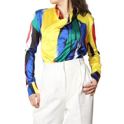 China Fashion Women Color Overalls Breathable Overalls For Lady Blouse Colorful Printed Overalls for sale