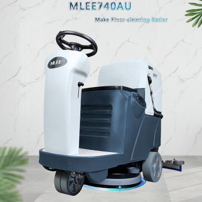 China Hotels MLEE 740 MINI Driving Floor Machine Commercial Marble Tile Timber Floor Washing Concrete Sweeper for sale