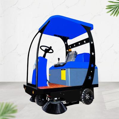 China Hotels MLEE1480 Automatic Floor Scrubber Tower On Battery Road Electric Floor Cleaning Machine 48V Sweeper for sale