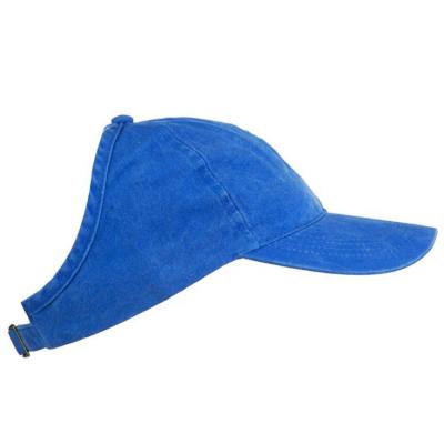 China Wholesale Custom Washed High Quality Half Empty Ponytail Bun Ponytail Messy Backless Sun Visor Tennis Hat For Women for sale