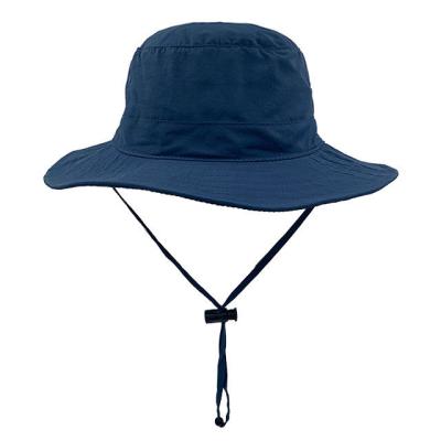 China Wholesale Custom Cooling Pocket Black Bucket Hat Fisherman Sun Hat Quick Dry Cooling Outdoor Fishing Hat/Hat With String for sale