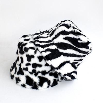 China Custom Made Plush Women Fashion Fluffy Furry Fisherman Winter Bucket Hat for sale