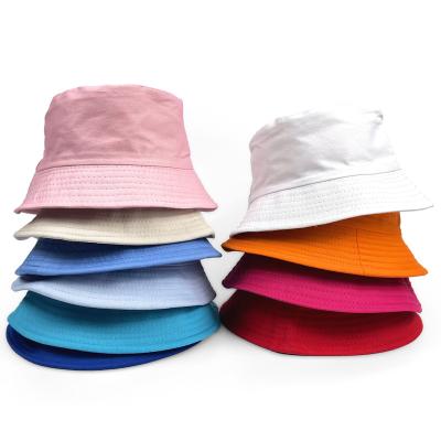 China Decorate Logo Cotton Fisherman Hat Solid Color Kids Summer Beach Visor Ca Sun Visor Ca Bucket Hats Adult Unisex Bulk Custom Made Color for sale