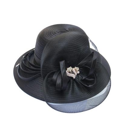 China Character Ladies Summer Vacation Outdoor Hats Straw White Church Hat Wholesale Foldable for sale