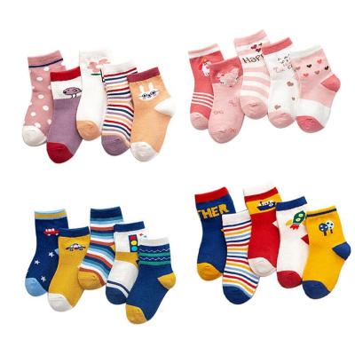 China New Baby Sports Children's Soft Cotton Socks Boys, Girls, Baby, Cute Cartoon Stripe Dots Fashion Sport Socks Autumn Winter Animal Gift B1 for sale