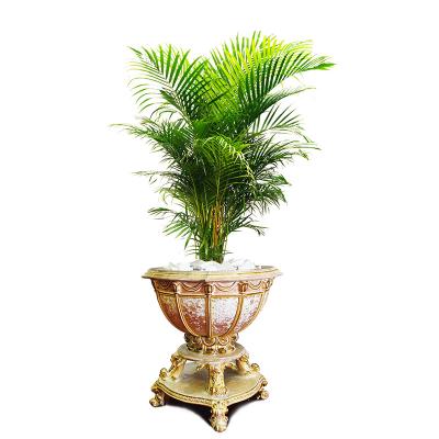 China Antique Louis Weathered Wood Carving Floral French Style CLASSIC Elegant Pot Flower Stand for sale