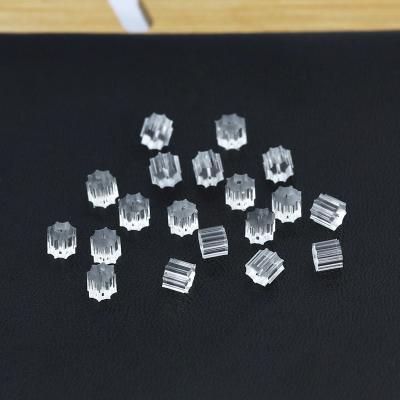 China Jewelry accessories wholesale long resin earring stopper jewelry findings back stopper octagonal shape transparent earring for sale