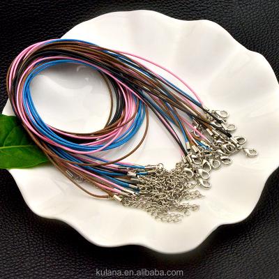 China Nickel And Lead Free Wholesale Colored Wax Cotton Rope Necklace For Bracelet Pendant Jewelry Making 92306 for sale