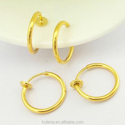 China 15 Mm Wide Faux Copper Spring Hoop Body Jewelry for sale