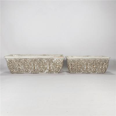 China Modern Flower Cement Planter Rect wholesale agent from China market. garden pot for sale