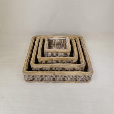 China Modern Wholesale Cement Planter Home Decor Bamboo Woven Flower Products Frame for sale