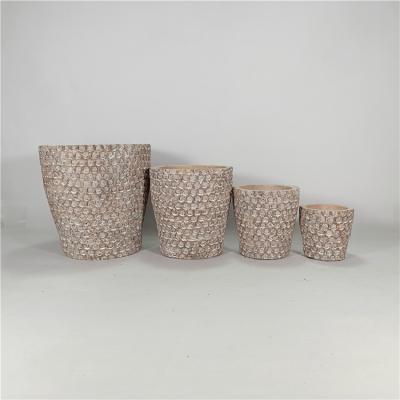 China Modern Wholesale Cement Flower Planter Garden Pot Market Indoor Outdoor Cement Pot for sale