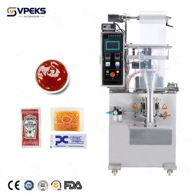 China 3 sides seal Soy Sauce oil Stick Liquids Gel Packaging Machine 3 Sides 4 Sides Seal Liquid Packing Machine by Vpeks Automation for sale