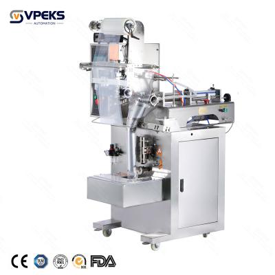 China 3 sides seal VPKES Vertical Small Bag Liquid Milk Jam Soup Water Oil Honey Stick Sachet Filling Packing Machine for sale