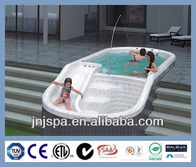 China 5.9 meters 3 person double zone endless bath spa/aquatic exercise spa/large swimming pool spa JNJ SPA-8218 rectangle for sale