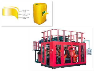 China de Machine van drie laagjerry can hdpe blow moulding met maagdelijk en kringloopmateriaal Te koop