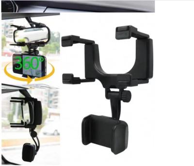 China Hotselling 360 Degree Car Clear View Mirror Phone Holder Adjustable Telescopic Rotating Quantity for sale