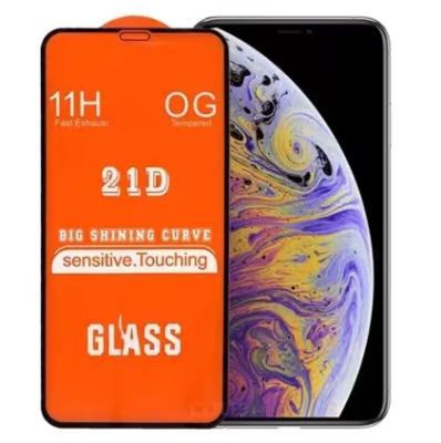 China 21D Full Glue Mobile Phone Tempered Glass Screen Protector For Redmi Samsng Iphone All-adhesive Tempered Glass Screen Protector for sale