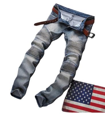 China International Brands Breathable Supplier---New Design Custom Tapered Professional Ripped Zipper Skinny Washed Men's Stretch Slim for sale