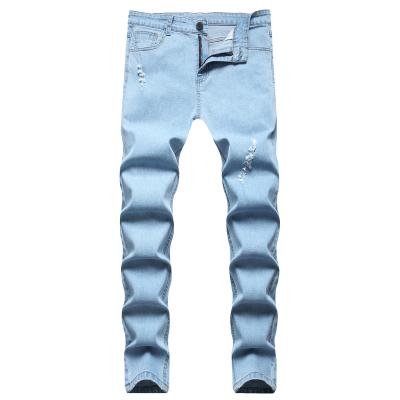 China Price Optimization Fashion Men's Jeans Casual Fringed Skinny Tapered Slim Fit Breathable Jeans for sale