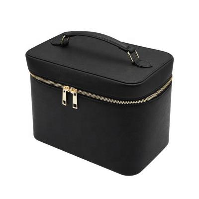 China New Design Large Capacity PU Makeup Travel Case Professional Waterproof Leather Makeup Bag Portable Cosmetic Case for sale