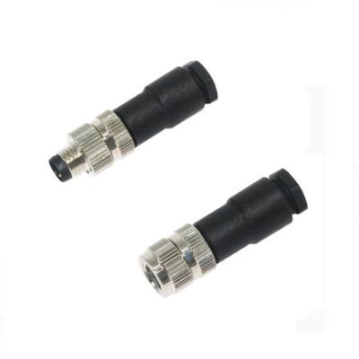 China M8 Field Mountable Connector 3 Female Or 4 Pole M8 Pins Radio Mountable Cable Connector for sale