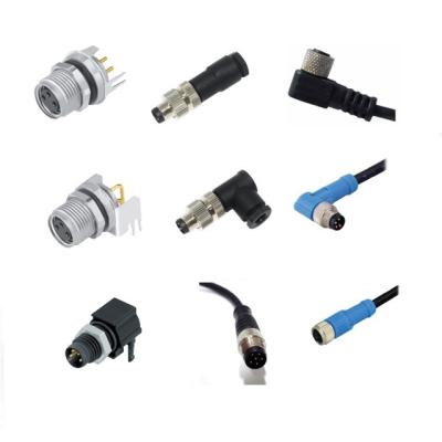 China M8 IP67/68 Waterproof Overhead Plastic Molding Assembly With Right Angle 6pin Male And Female Connectors for sale