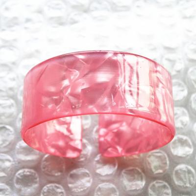 China Acetate Customized Rose Gold Simple Acrylic Resin Bangle Cuff Acetate Bangle Bracelets for sale