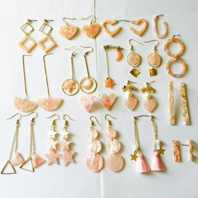 China Wholesale Cellulose Acetate Geometric Shape Drop Anti-allergy Dangle Earrings For Female for sale