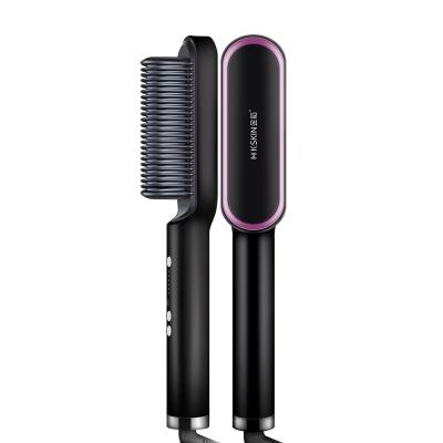 China Straight Hair Comb Brush Curl Waterproof Heating Heated Comb/Beard Curl Heated Comb for sale