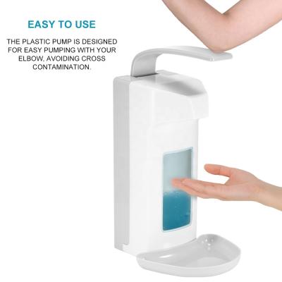 China Foam Soap Dispenser 1000ml Elbow Press Alcohol Foam Soap Spray Manual Hand Pump Liquid Sanitizer Dispenser For School Hotel Home Hospital for sale