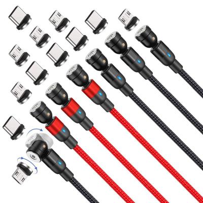 China Mobile Phone Fast Charging Data 180 Degree Rotate Data Cable 540 Degree Rotate Speed ​​Fast Cable Charging Cable for sale