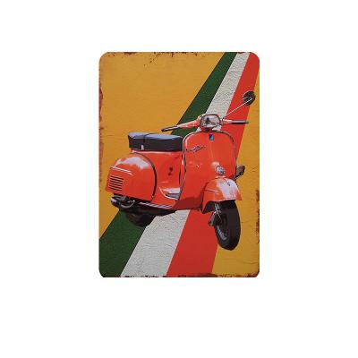 China Creative Europe 86 New Designs Cafe Bar Metal Decoration Motorcycles Tin Sign For India Europe Market for sale