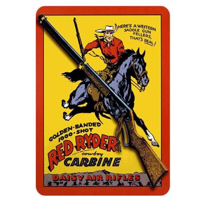 China Europe Art And Bar Tin Iron Poster Western Movie Collectable Horse Hunting Metal Signs for sale