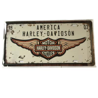 China USA Cars Metal License Plate Wing Custom Emboss License Plate For American Vehicle Car for sale