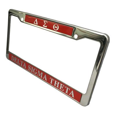 China Custom USA Cars OEM Sublimation Metal Number Plate Protector Cover Waterproof for sale