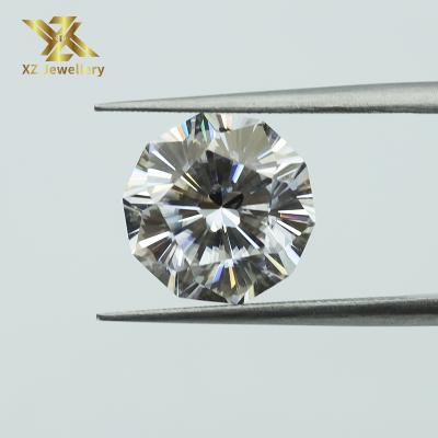 China GH Color Play Or Fire Color Moissanite 1ct Petal Cut Loose Moissanite Gemstone Lab Grown Diamond 6.5mm Moissanite for sale