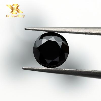 China Fire halo moissanite color round brilliant cut black color play or moissanite beautiful in loose gemstone diamond for sale