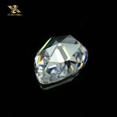 China Single color game or fire moissanite 7x10mm pear 2carat pink cut loose gemstone moissanite price per carat for sale