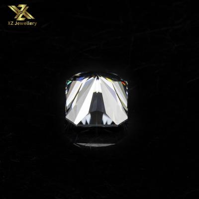 China Wholesale color play or fire heater cut gray color moissanite 4ct 10x8mm moissanite diamond loose for jewelry making for sale