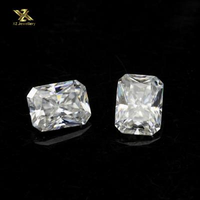 China High Quality Radiant Cut 4ct Color VVS 8X10mm Moissanite Diamond Set Or Fire DEF Color For Engagement Ring for sale