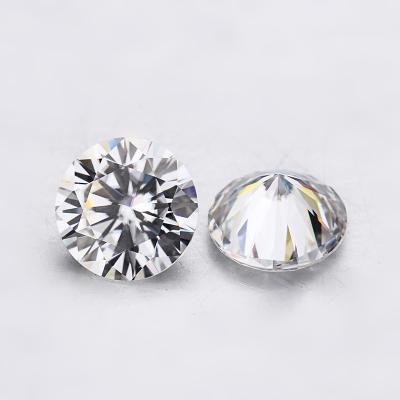 China Color set or fire white color 8 E-F hearts and 8 arrows cut 3.5 mm 0.2 carat round shape loose moissanite stones for stud earring for sale