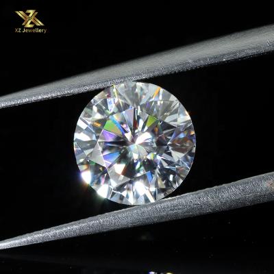 China Color game or fire DEF color lab diamond cut 5.0MM round shape good quality moissanite white diamond price per carat for ring for sale