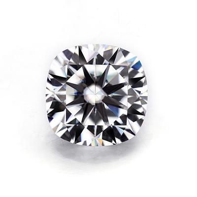 China Color play or fire cushion cut color 6.5X6.5MM E-F moissanite loose stones for engagement bands for sale