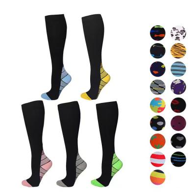 China Solid Sports Viable Soft Spandex Street Quality Stockings Elastic Compression Stockings Compression Stockings Men Women for sale