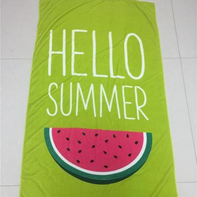 China Nature Brim Summer Towel Microfiber Beach Towel Shoes Antimicrobial Design Printed Beach Towel for sale