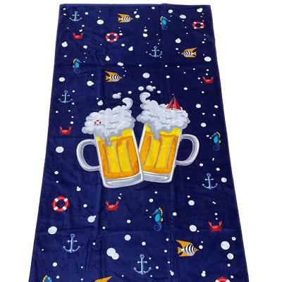 China Soft printed beach towel 2022 spring summer beach towel 100% cotton antimicrobial towel adult size cheap sale for sale